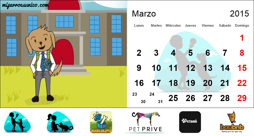 Calendario de perros 2015 - (Bolivia)
